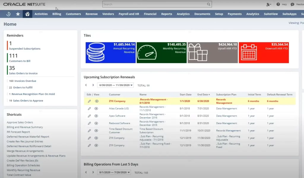 Key Features of NetSuite SuiteBilling